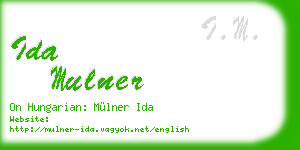ida mulner business card