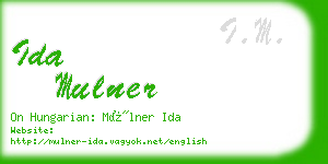 ida mulner business card